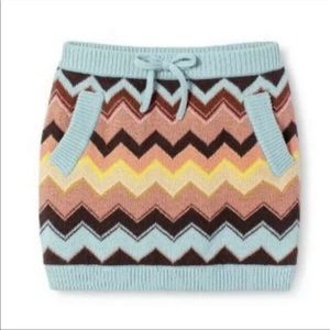 Girls Knit Sweater Skirt w/ pockets by Missoni for Target  Blue Chevron size M